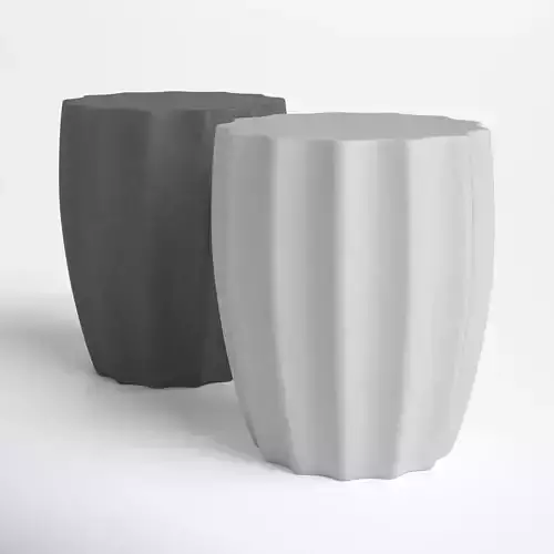 Concrete Abstract End Table