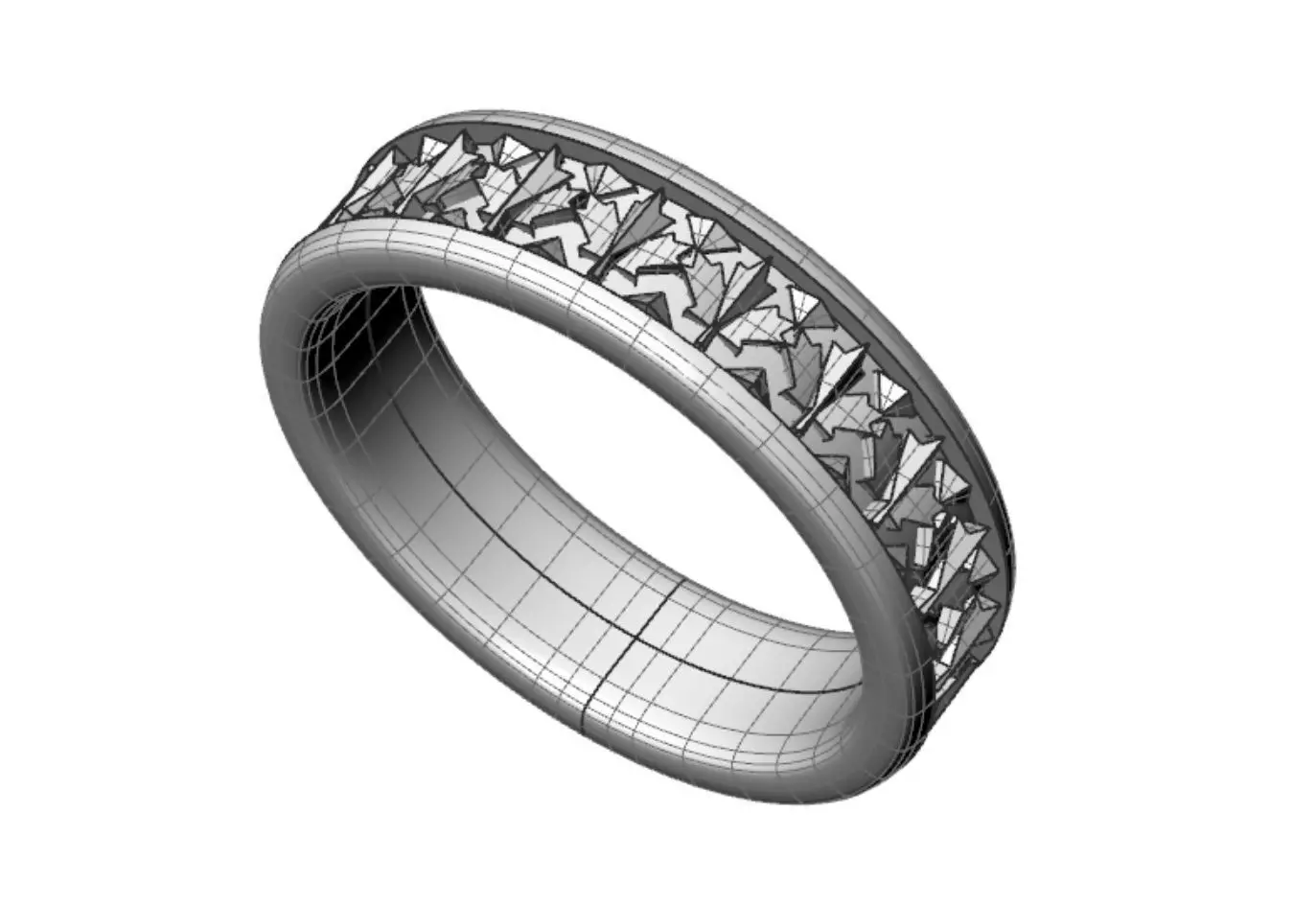 Maple leaf eternity band 3D print model