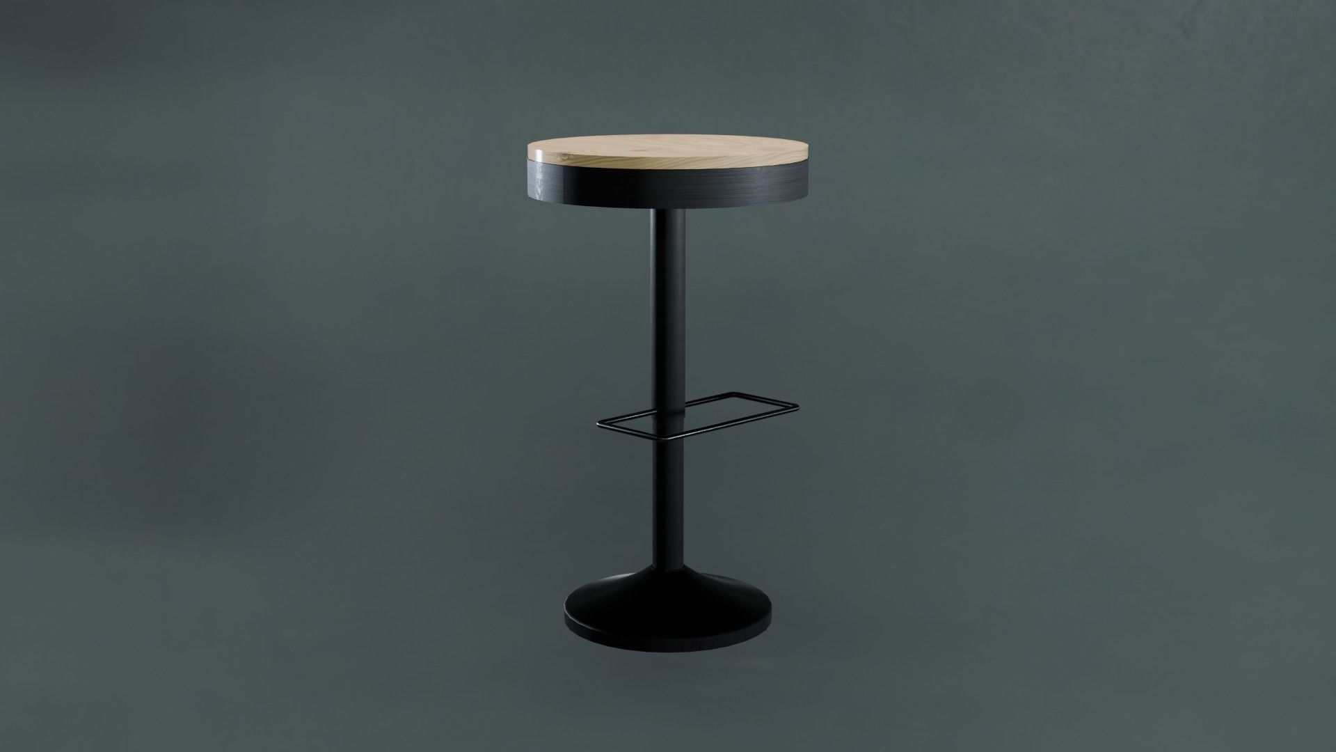 Bar chair 3D model_5