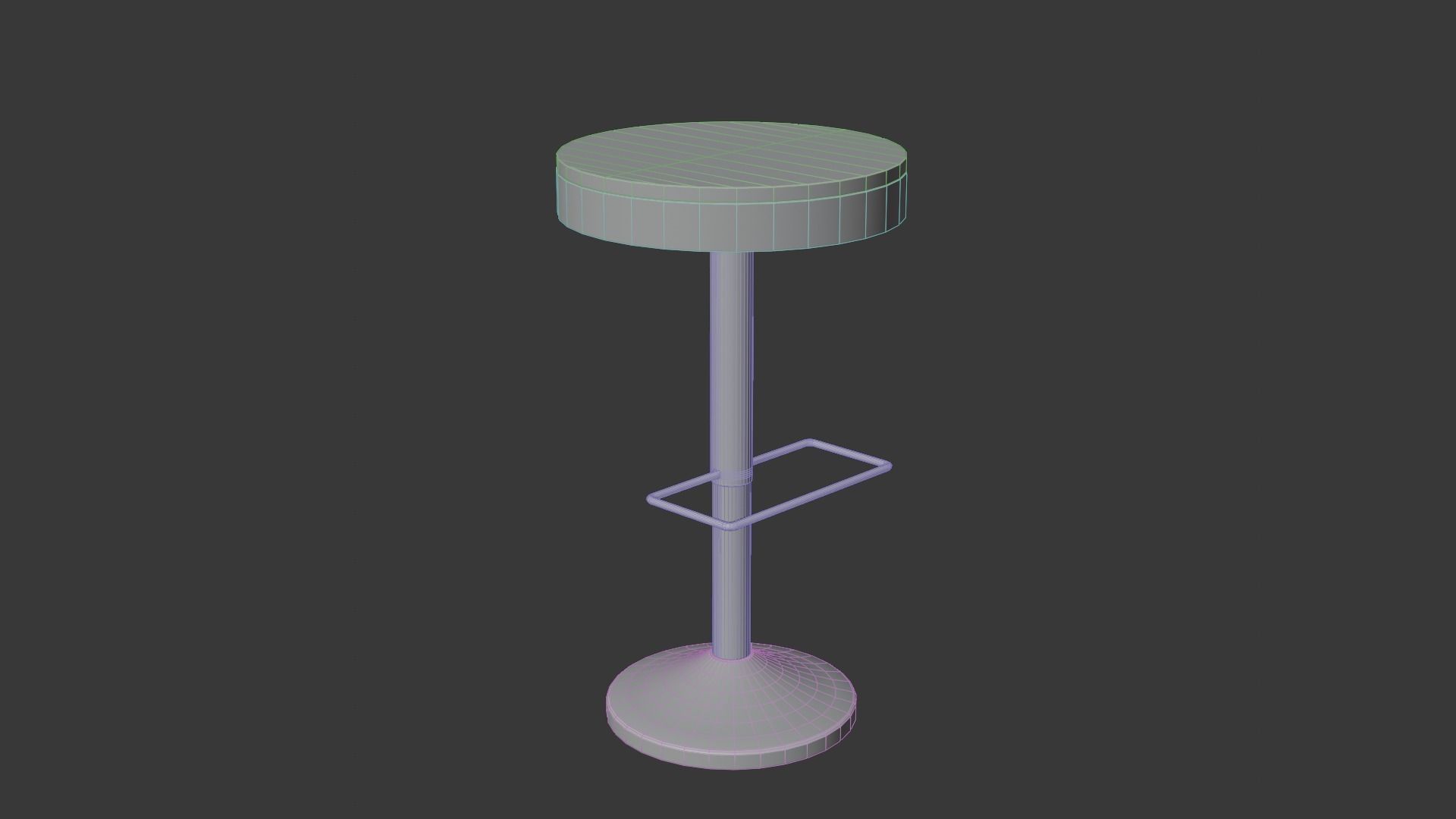 Bar chair 3D model_1