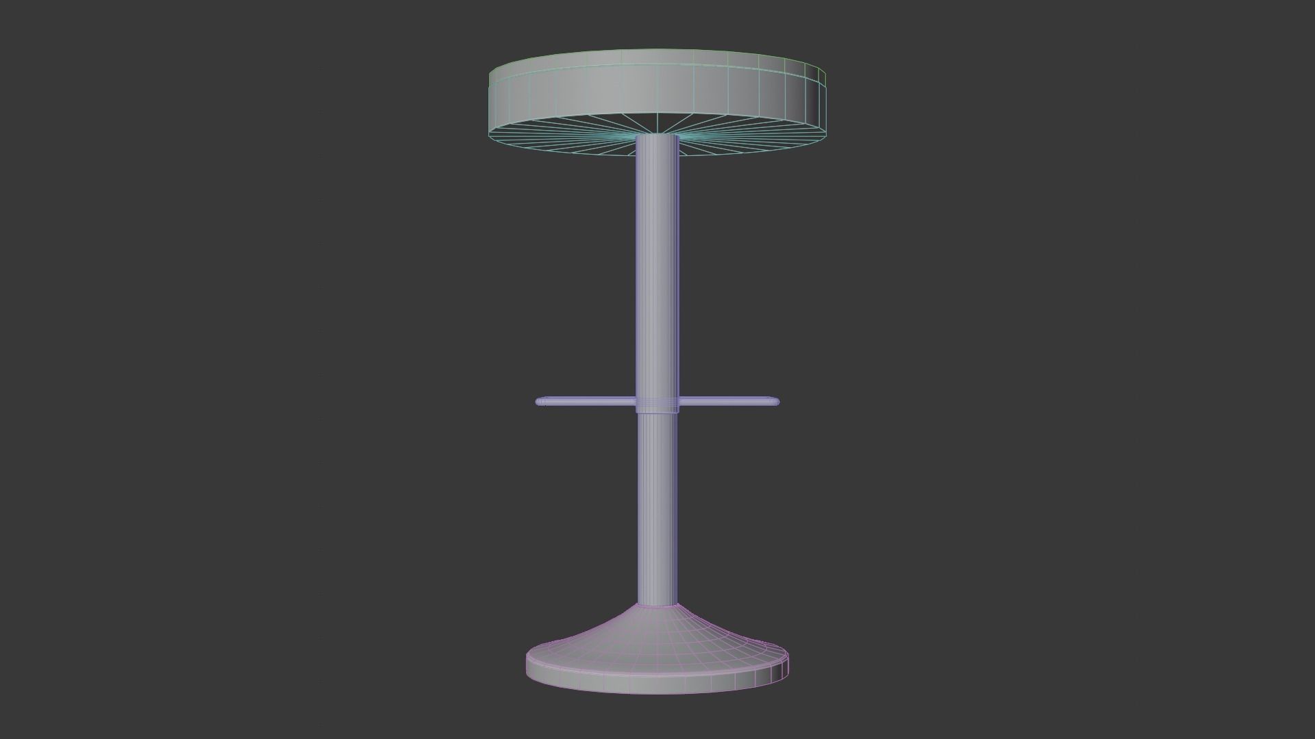 Bar chair 3D model_3