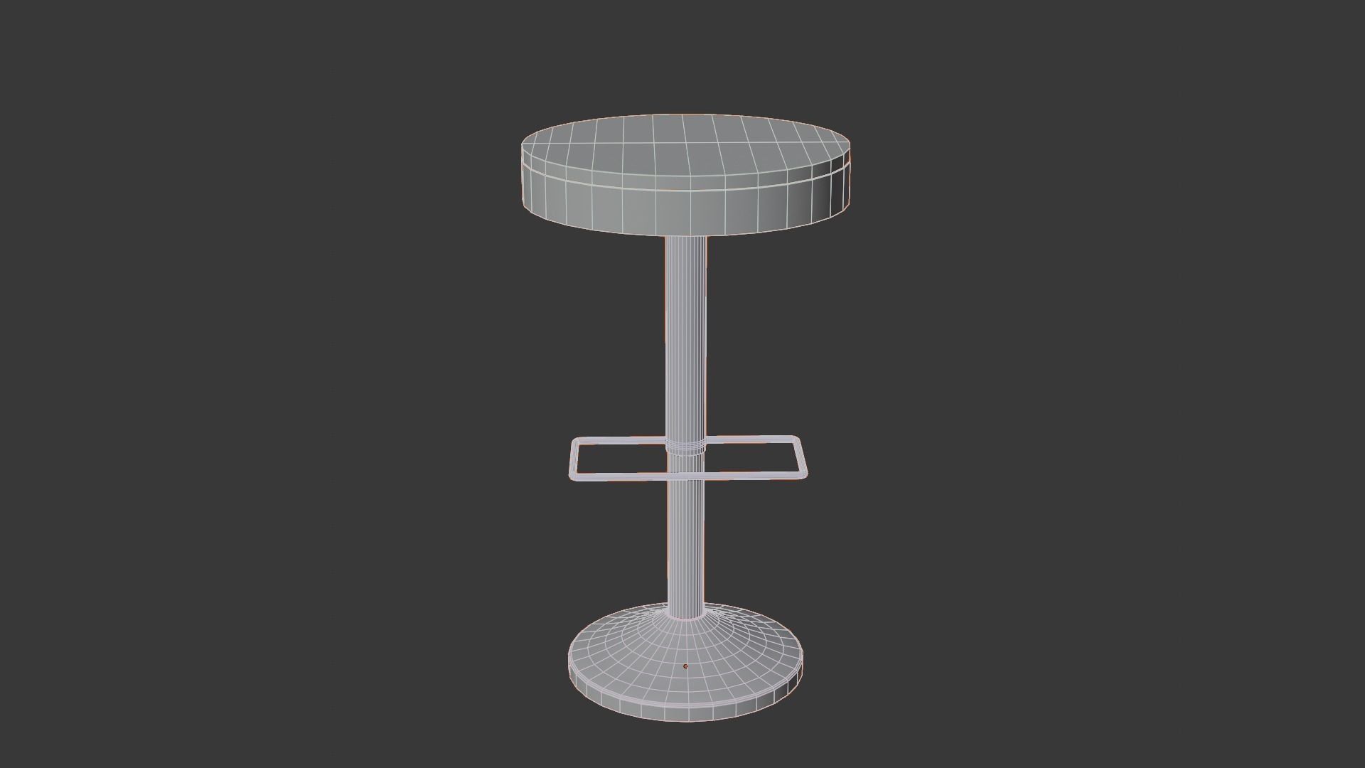 Bar chair 3D model_2