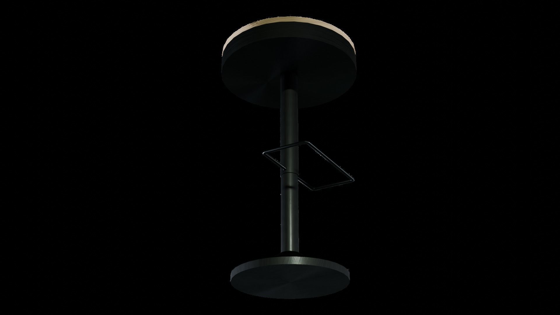 Bar chair 3D model_7