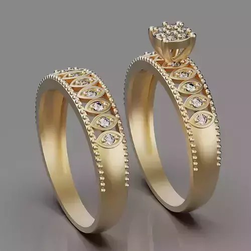 Lux ring silver gold sterling printable jewelry 3D model