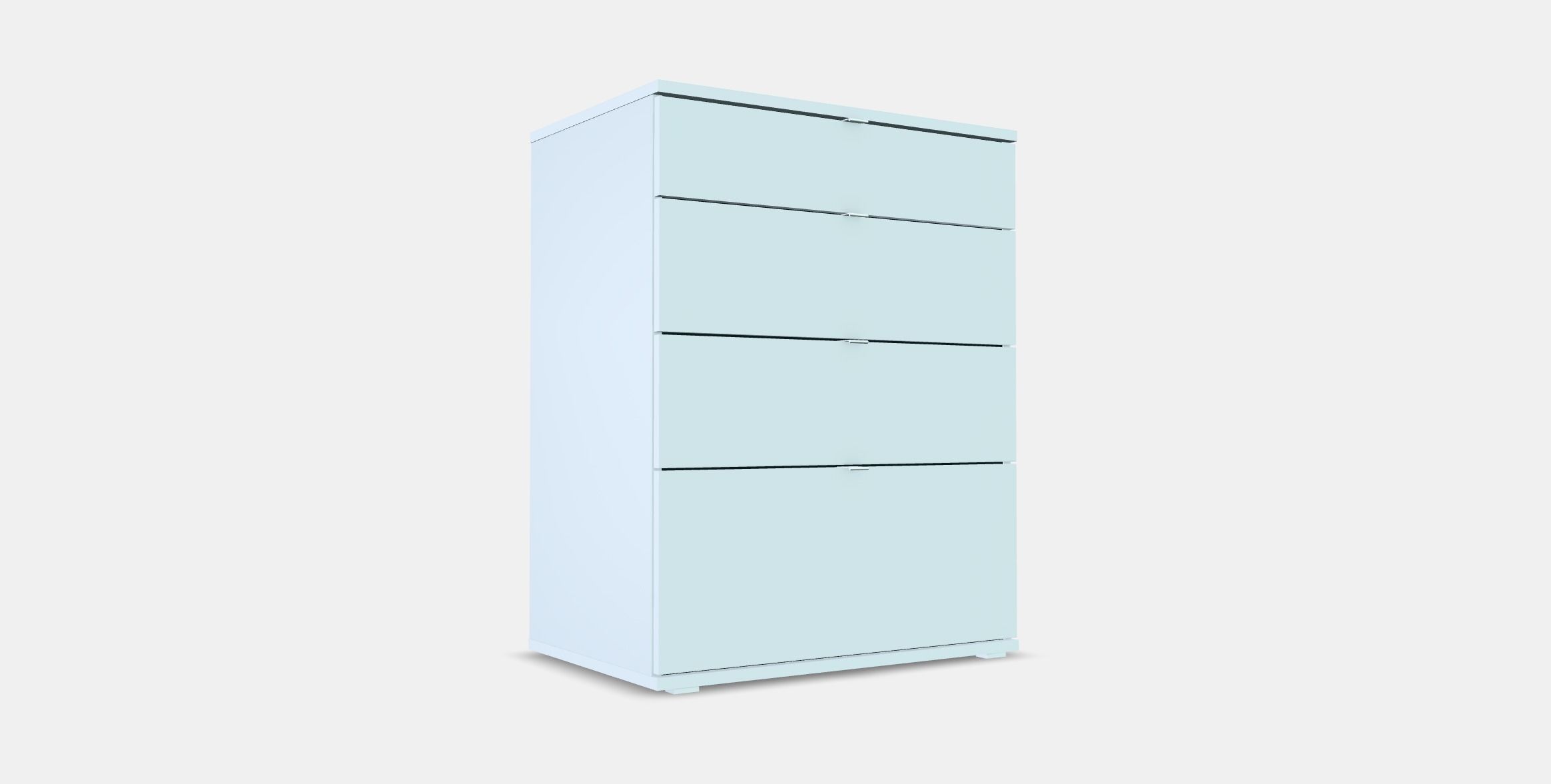 VIHALS Chest of 4 drawers Low-poly 3D model_4