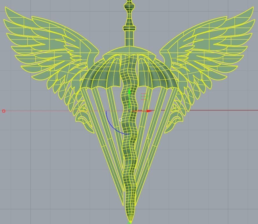 Airborne forces of Ukraine symbol 3D print model_1