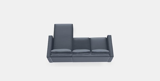 VIMLE 3seat sofa with chaise longue Low-poly 3D model