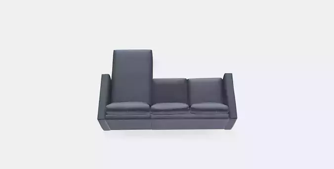 VIMLE 3seat sofa with chaise longue Low-poly 3D model