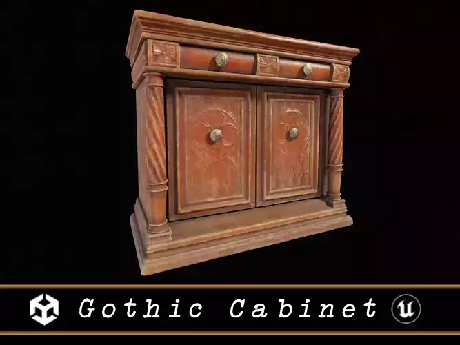 Gothic Wooden Cabinet 