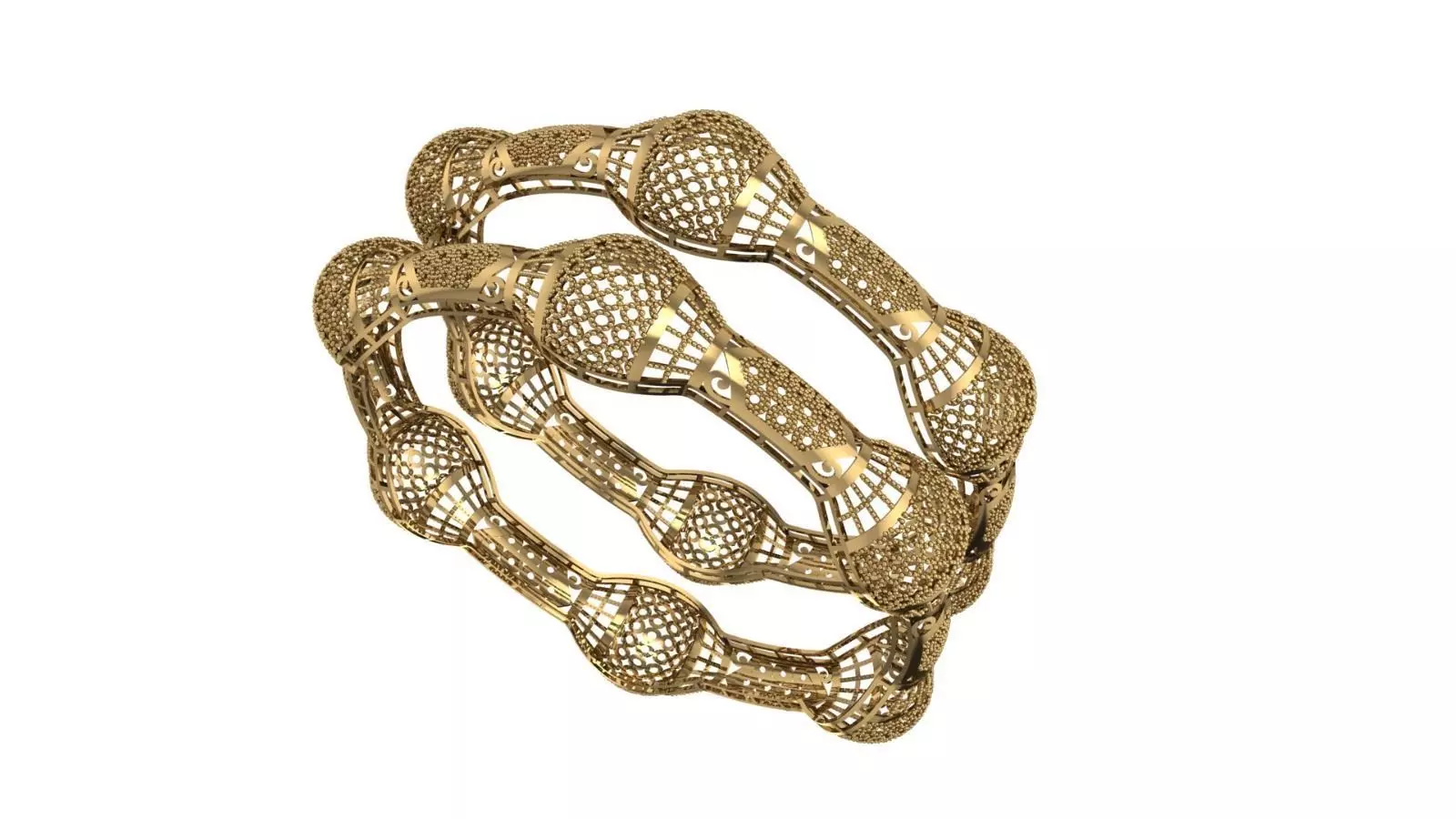 Gold bangle for women 3D print model