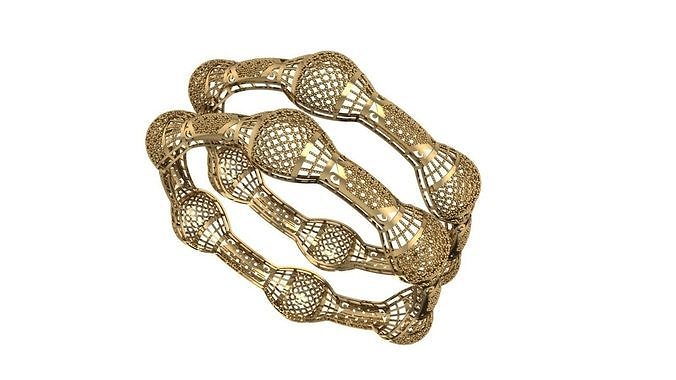 Gold bangle for women 3D print model