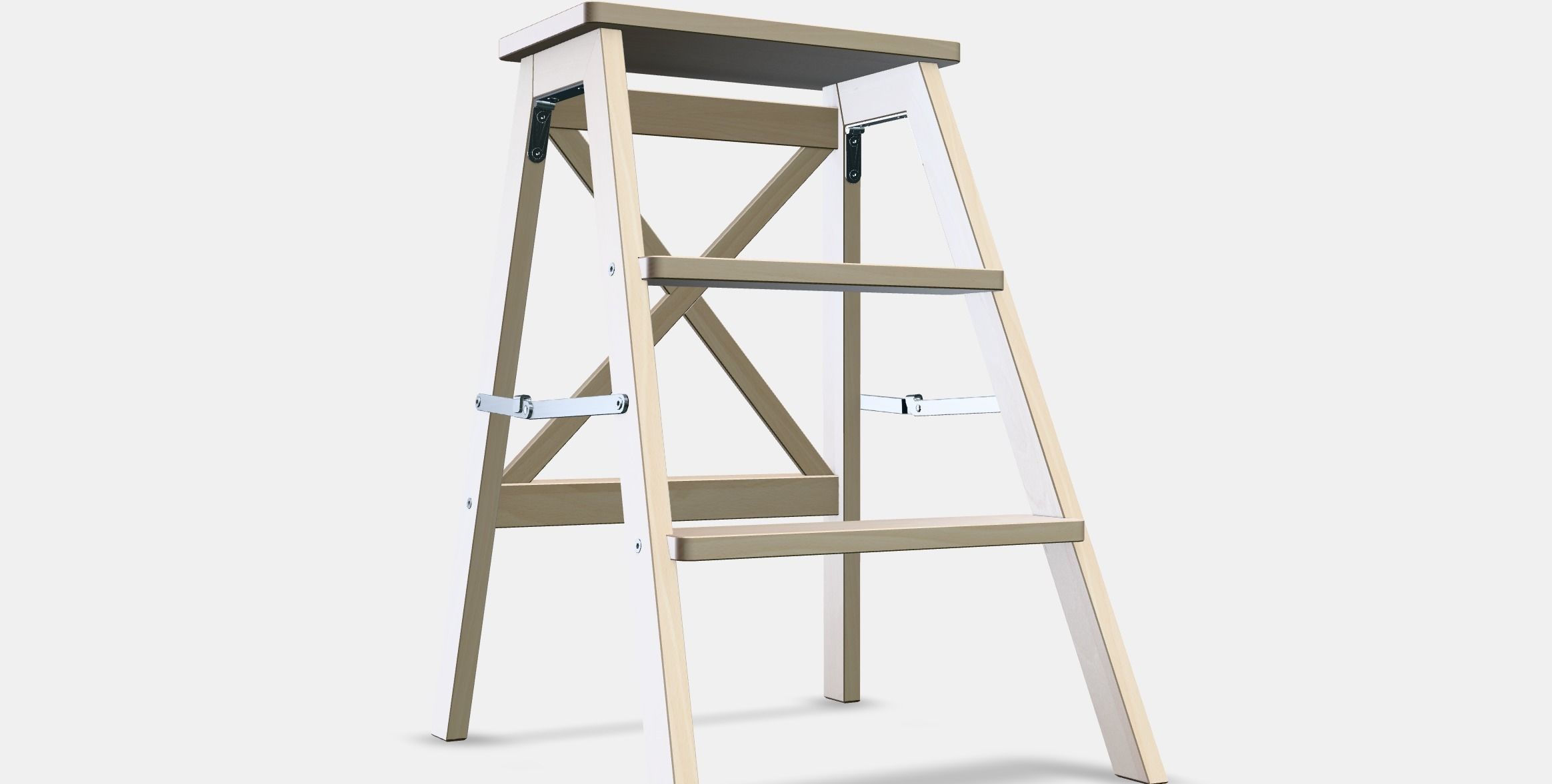 BEKVAM Stepladder 3 steps Low-poly 3D model_12