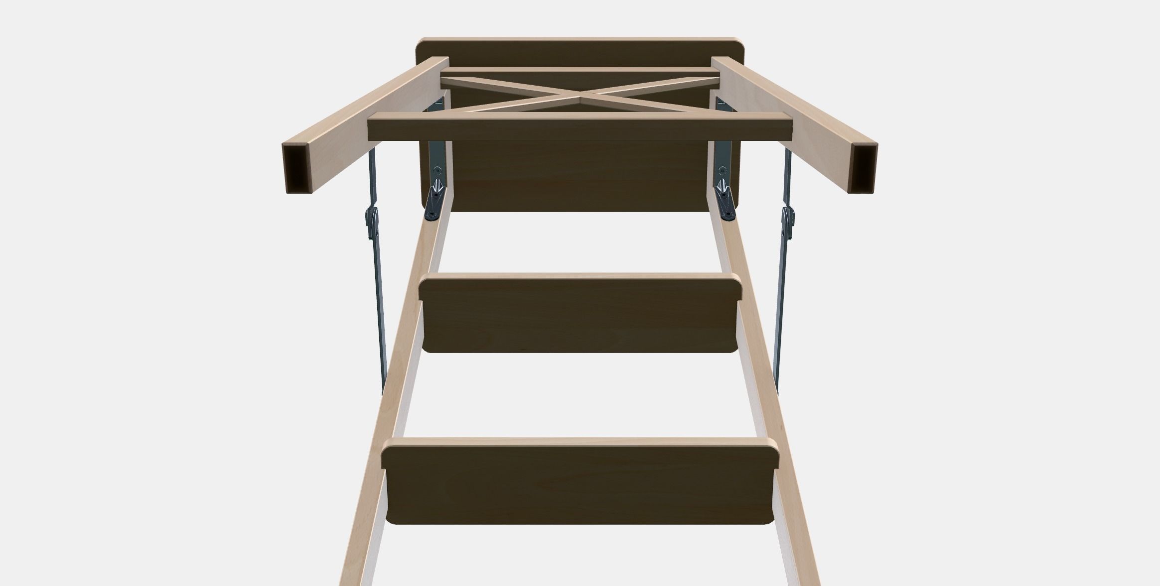 BEKVAM Stepladder 3 steps Low-poly 3D model_7