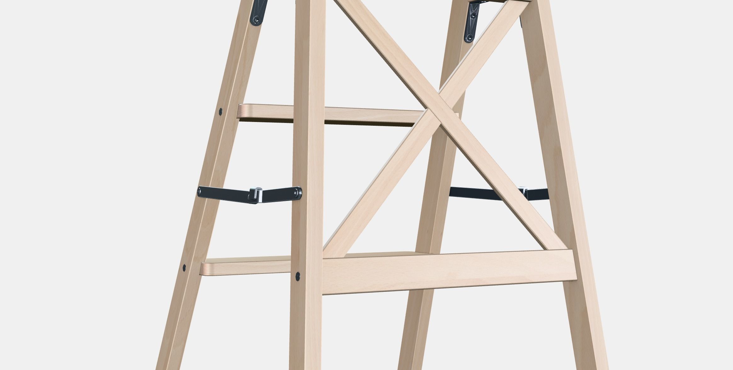 BEKVAM Stepladder 3 steps Low-poly 3D model_4