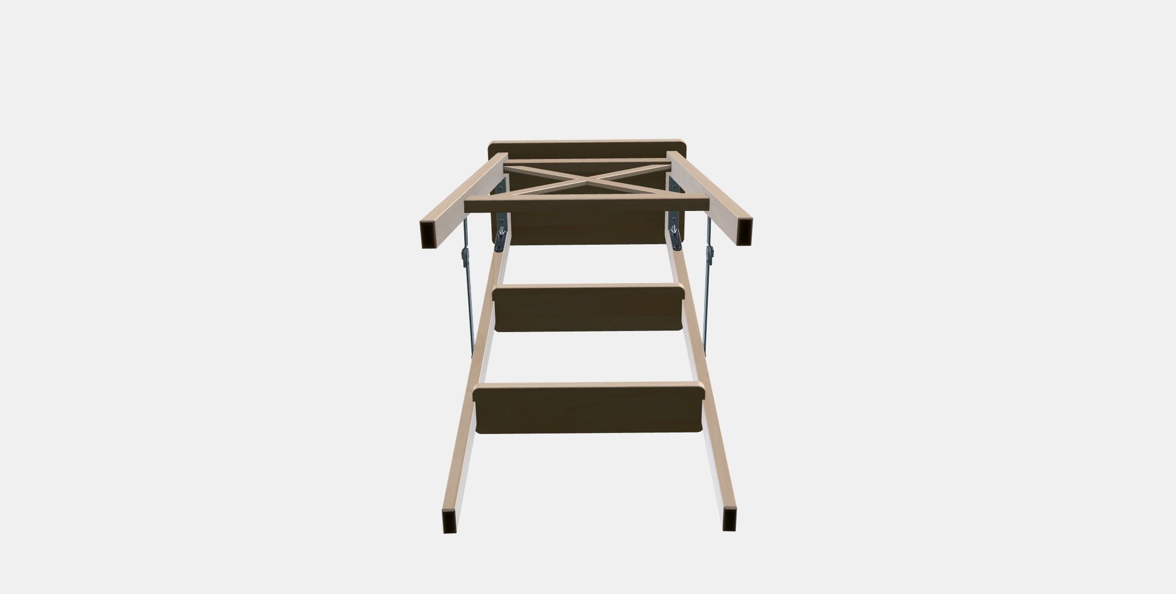 BEKVAM Stepladder 3 steps Low-poly 3D model_5