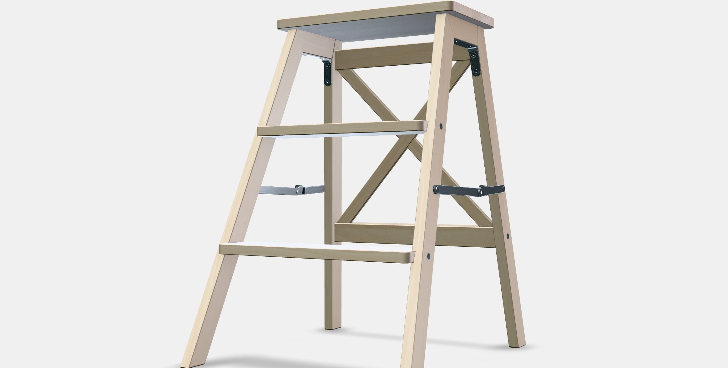 BEKVAM Stepladder 3 steps Low-poly 3D model_13