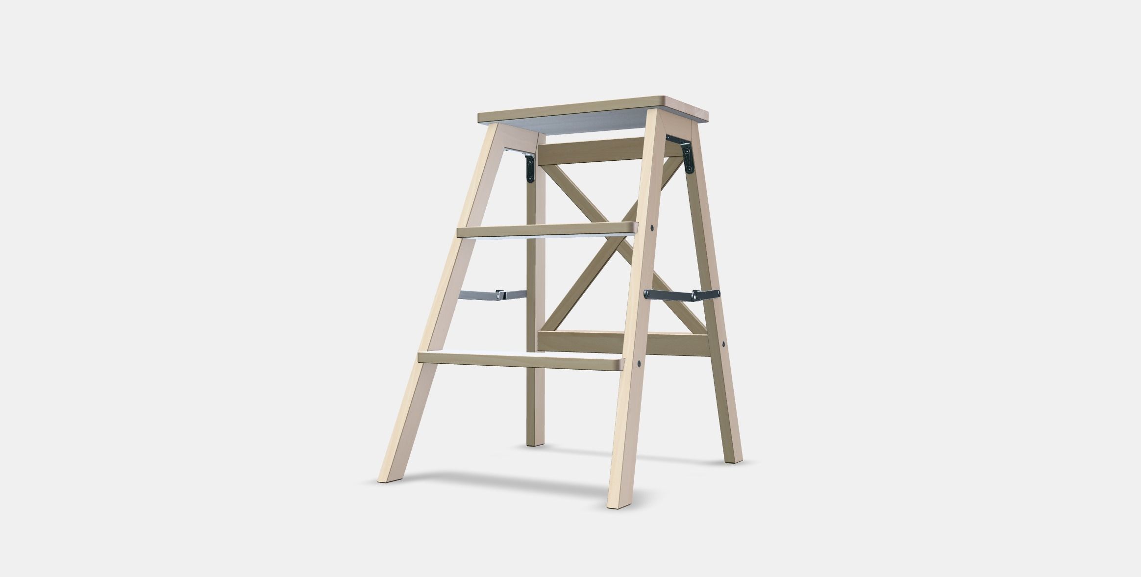 BEKVAM Stepladder 3 steps Low-poly 3D model_10