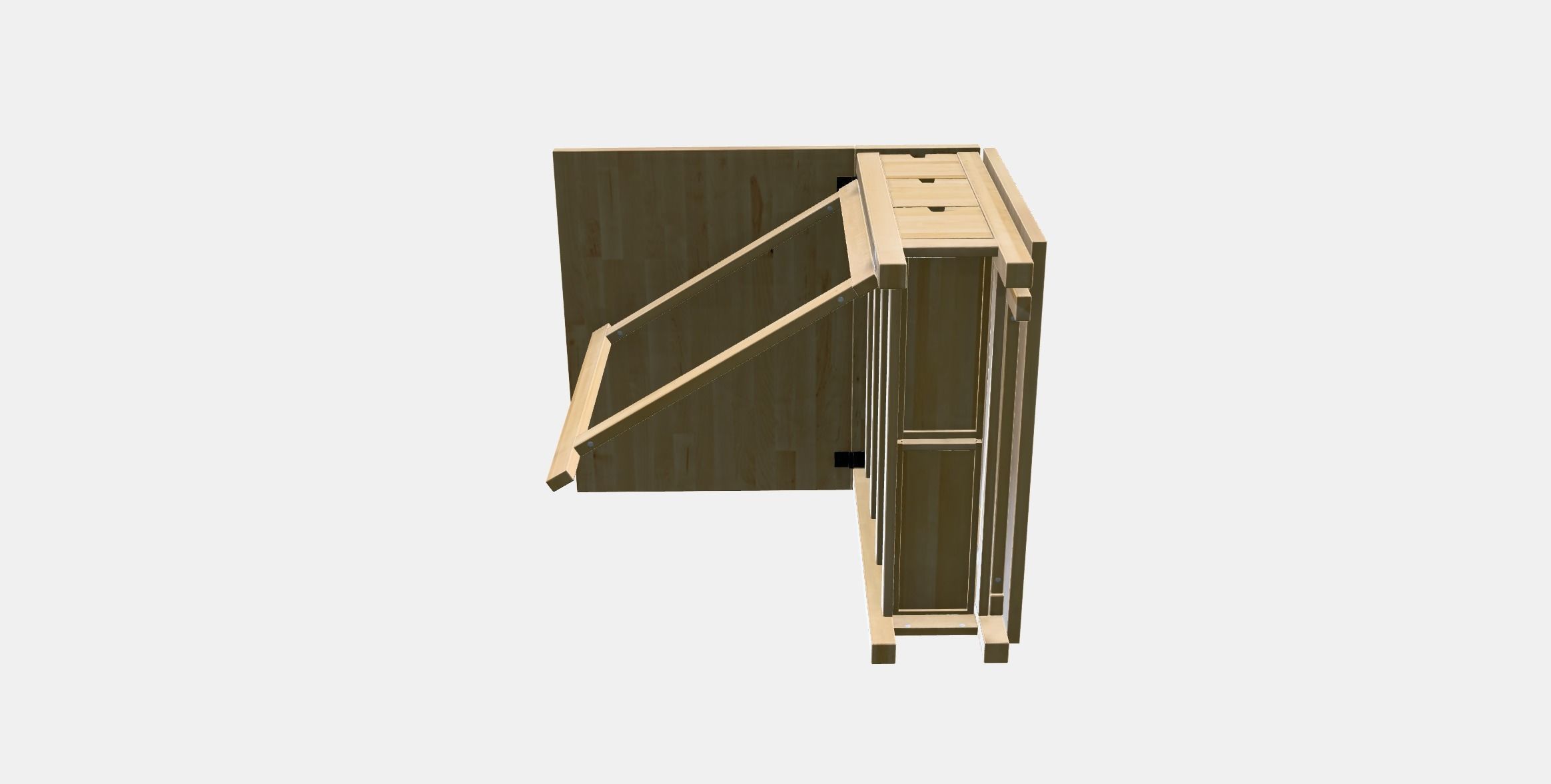 NORDEN Gateleg table Low-poly 3D model_6