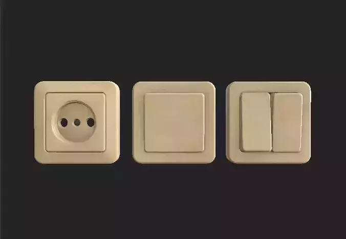 Realistic Light Switch 3D model