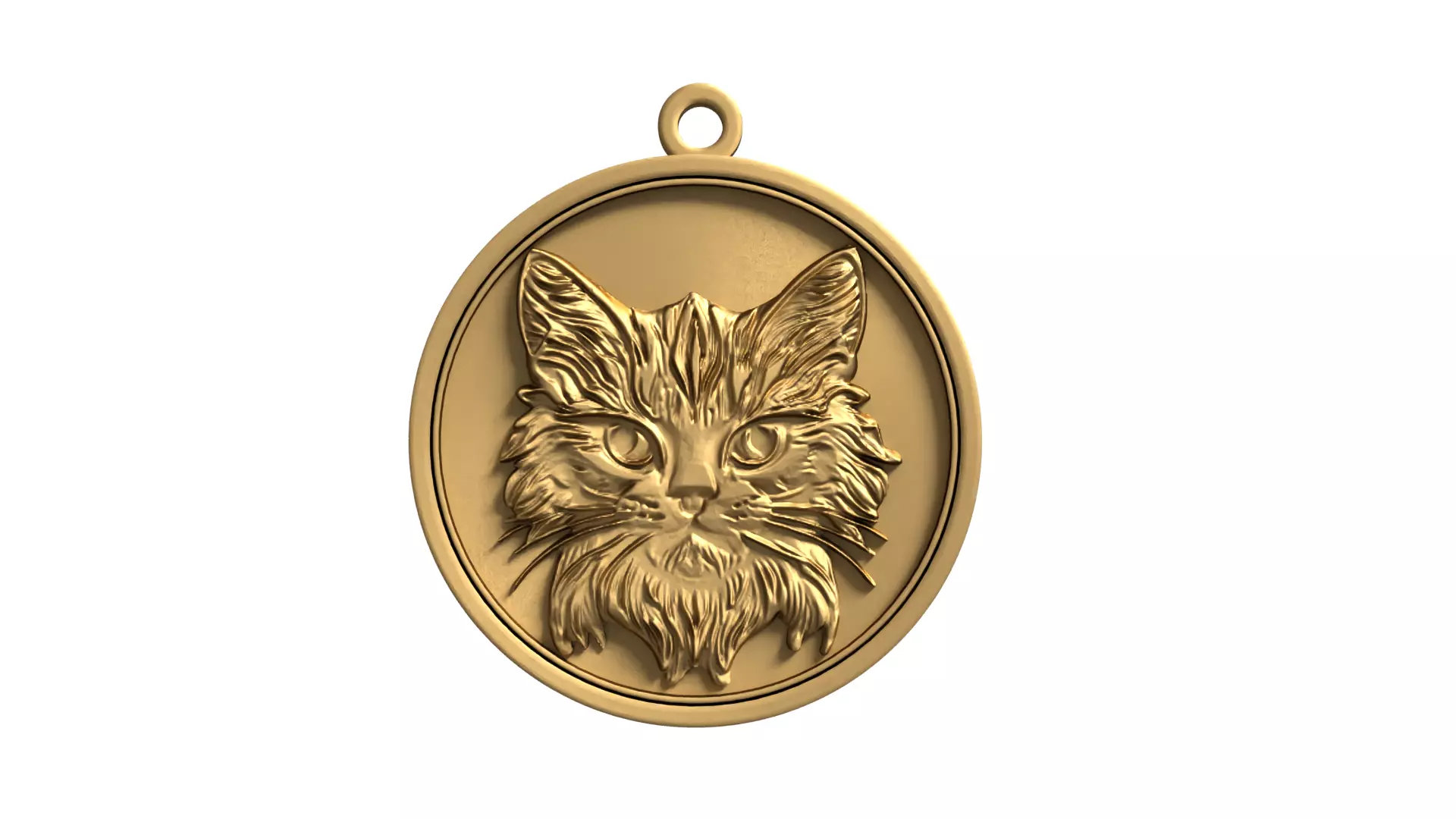 Cat pendant-02 3D print model_0