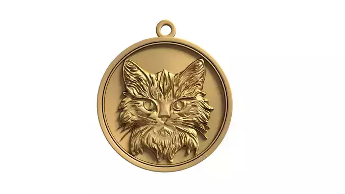 Cat pendant-02 3D print model