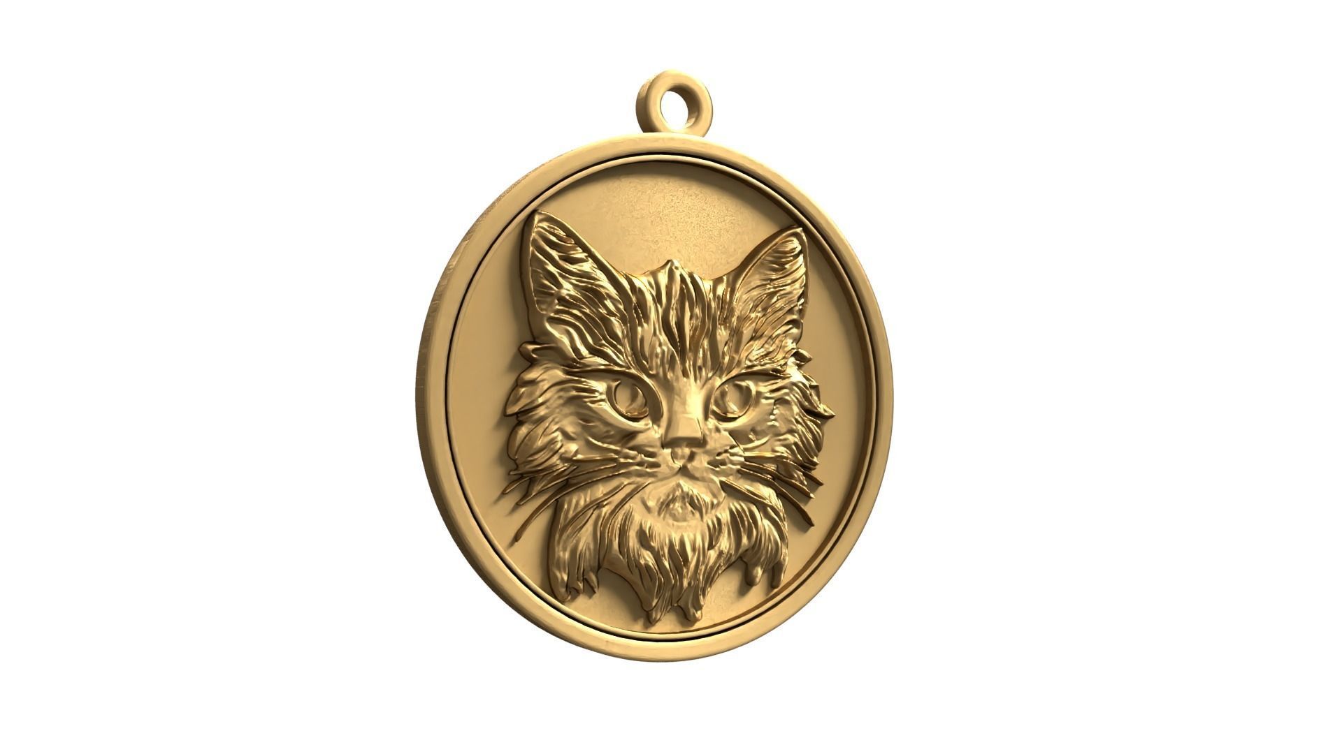 Cat pendant-02 3D print model_1