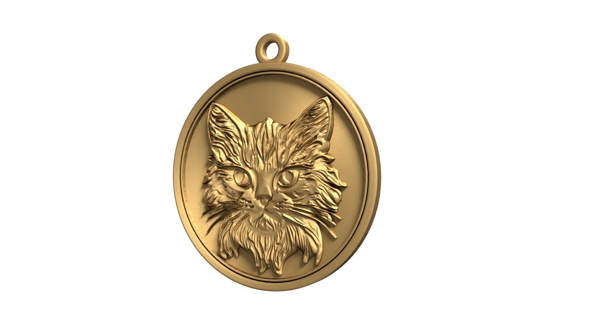 Cat pendant-02 3D print model_2