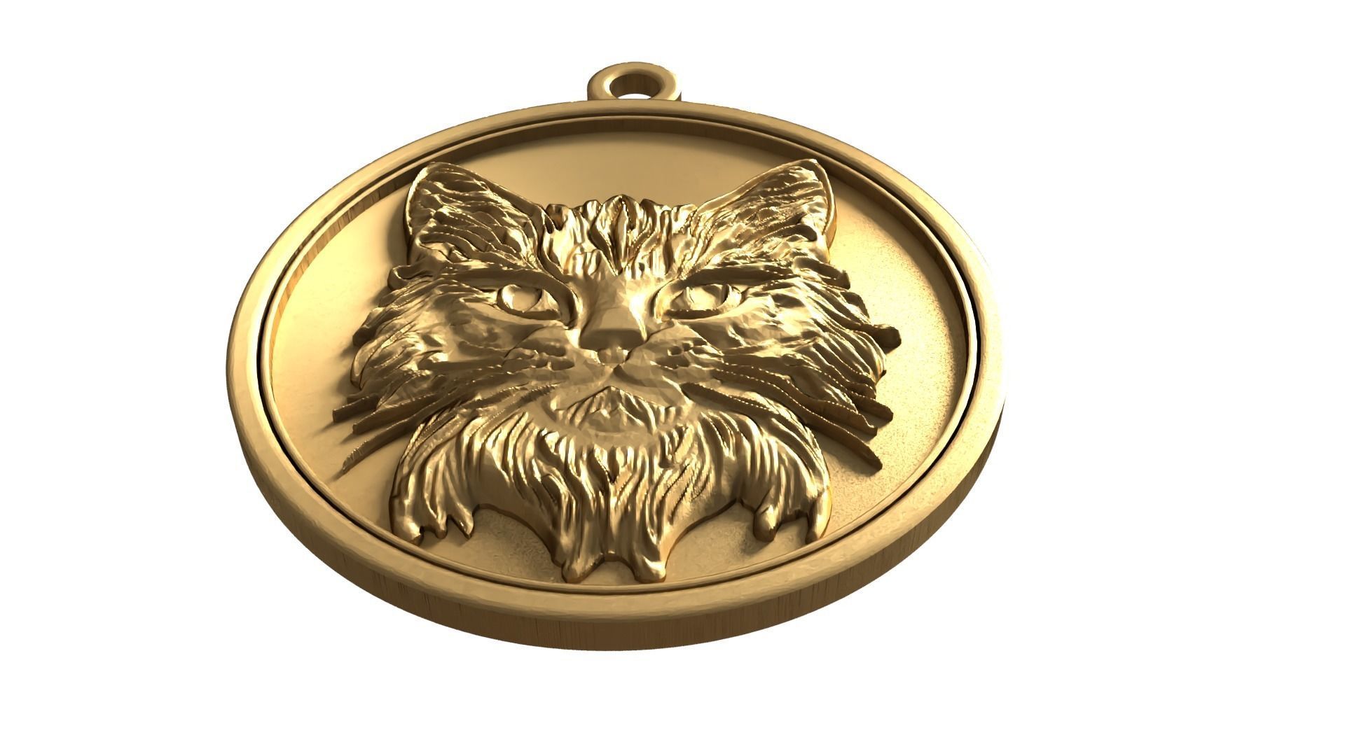 Cat pendant-02 3D print model_3