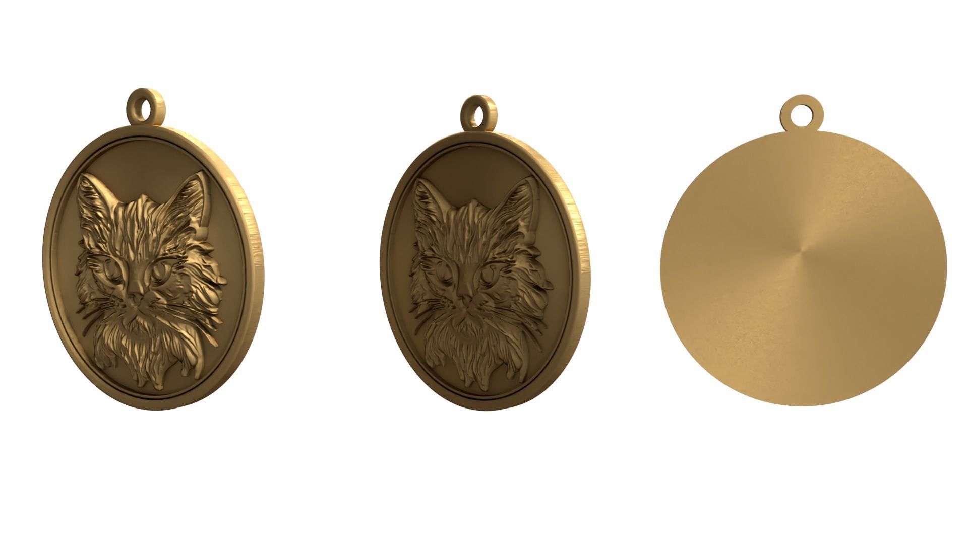 Cat pendant-02 3D print model_4