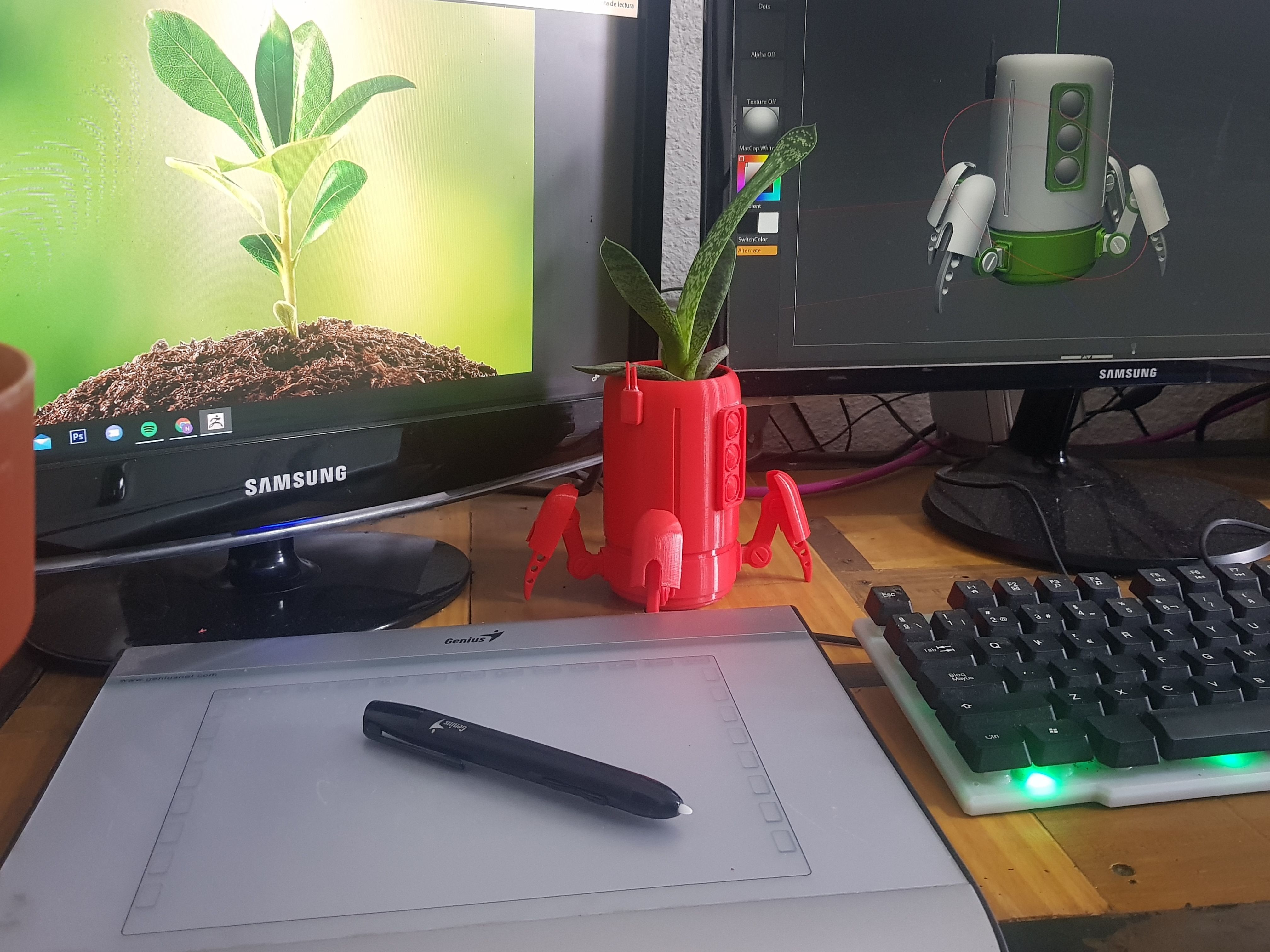 BOT POT DOUBLE IRRIGATION 3D print model_4