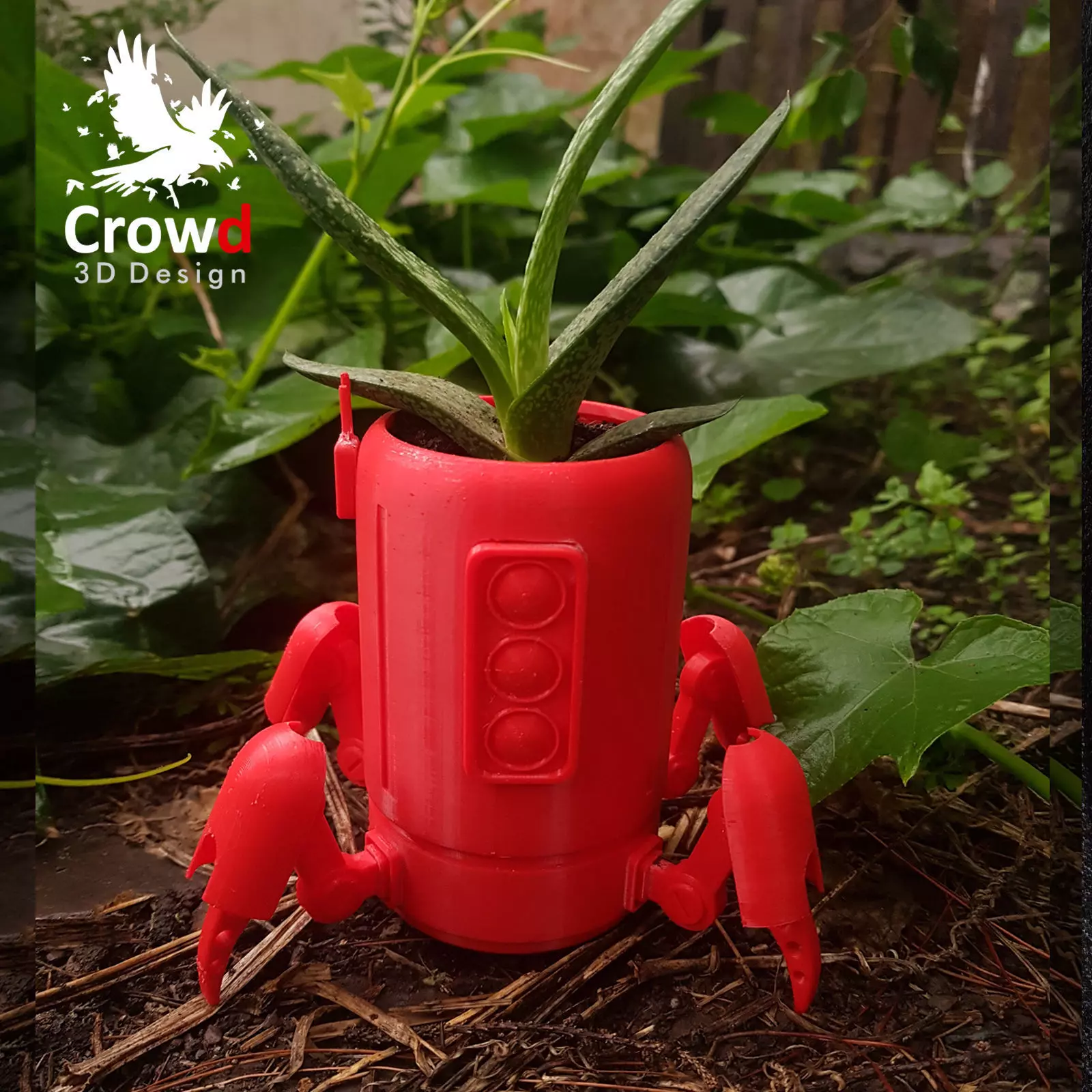 BOT POT DOUBLE IRRIGATION 3D print model_0