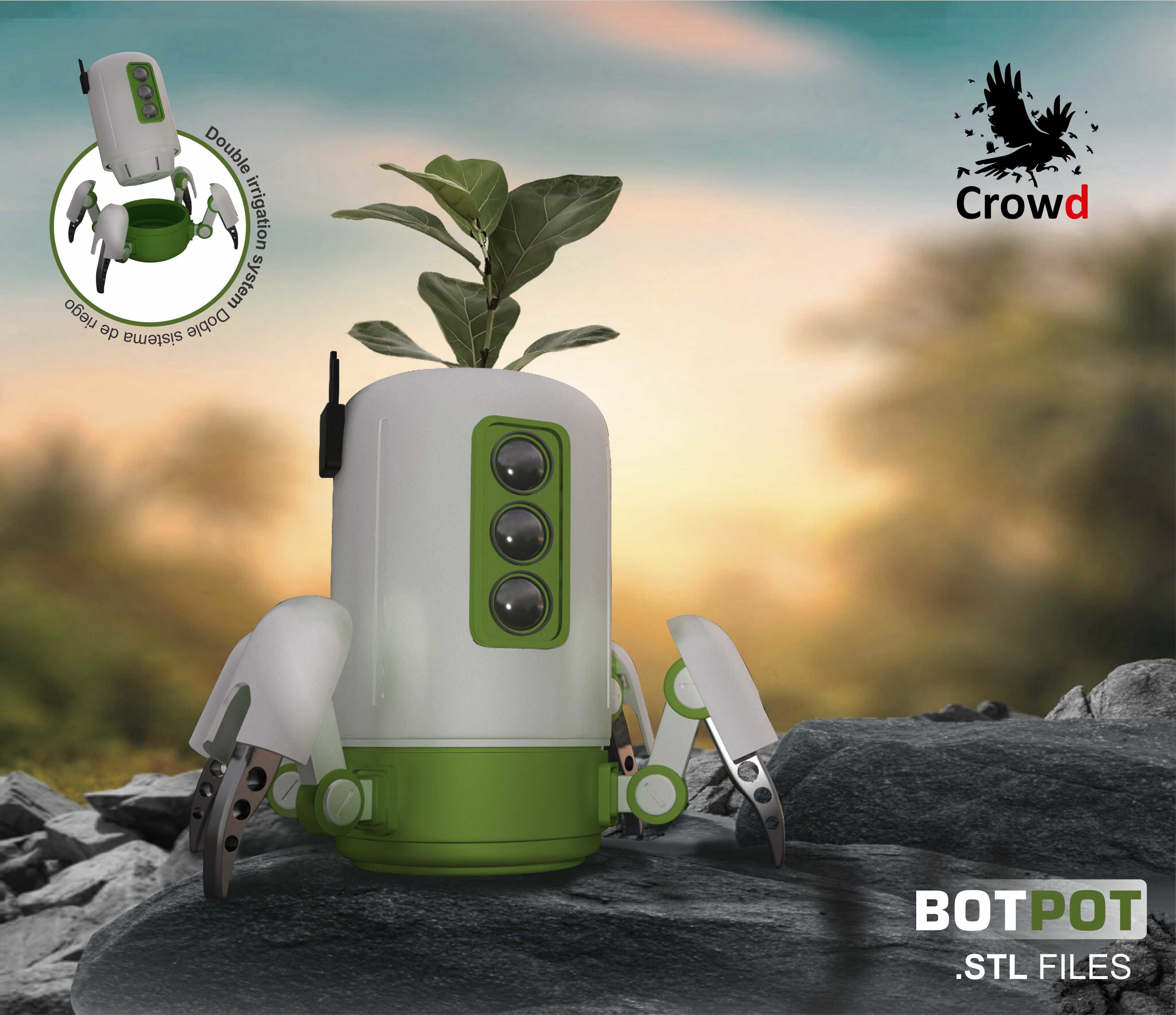 BOT POT DOUBLE IRRIGATION 3D print model_5