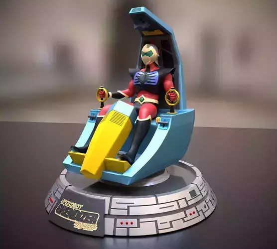 Actarus in the cockpit 3D print model