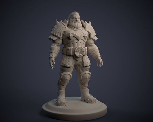 Dwarf Fighter Free 3D print model