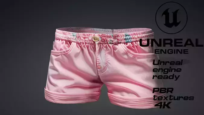 Pink Short PBR 4k 