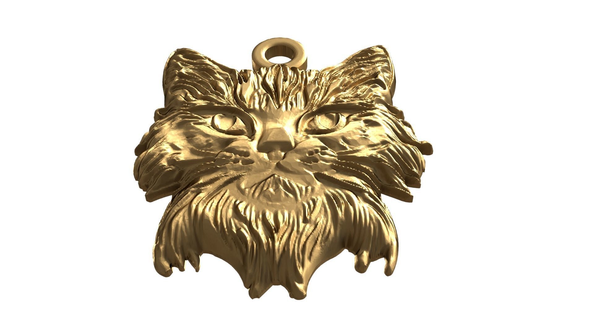 Cat pendant-03 3D print model_3