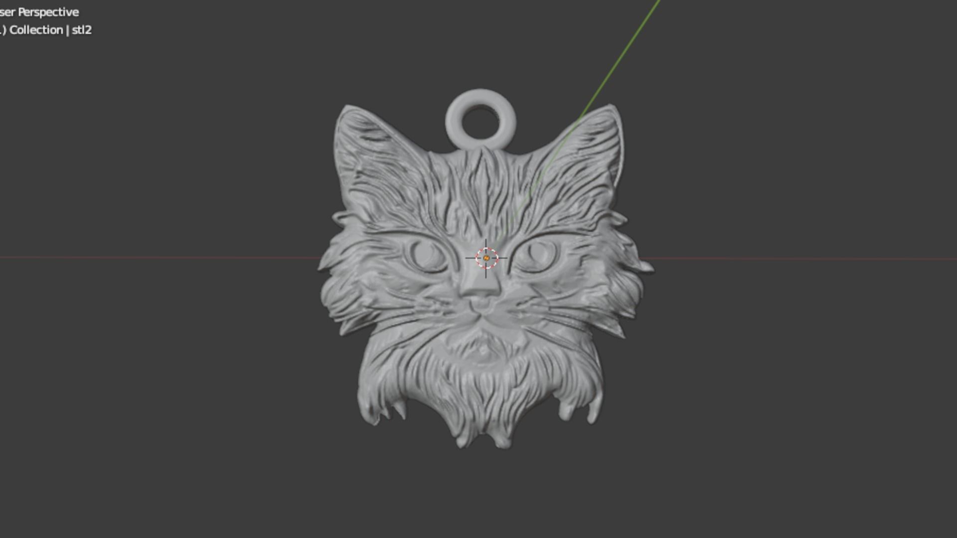 Cat pendant-03 3D print model_6