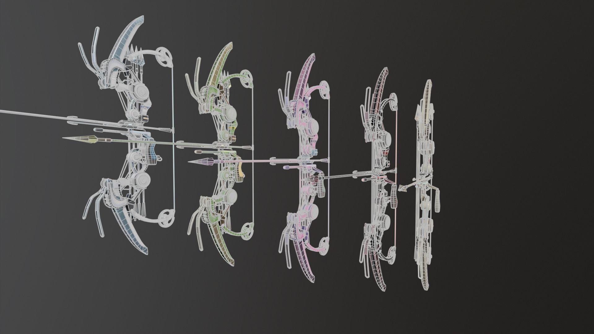 Sci-Fi Compound Bow Pack  3D Model Collection_13