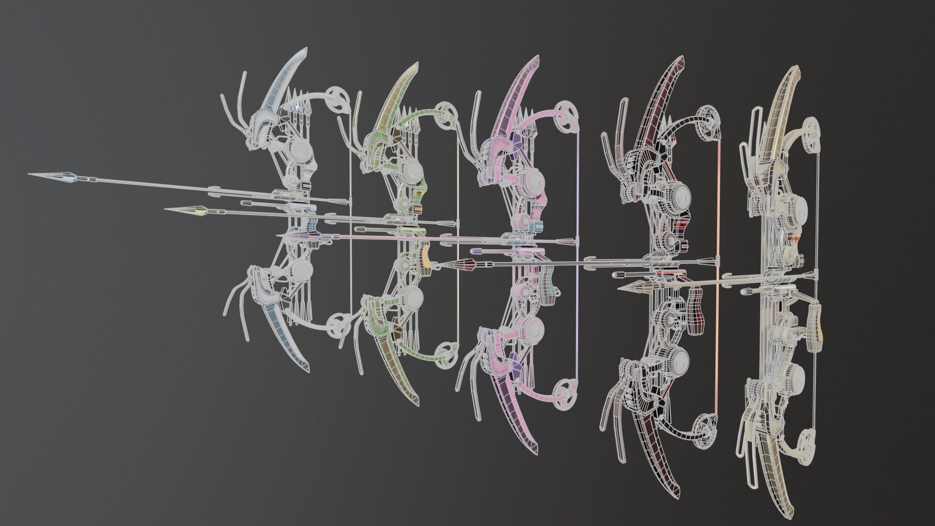 Sci-Fi Compound Bow Pack  3D Model Collection_18
