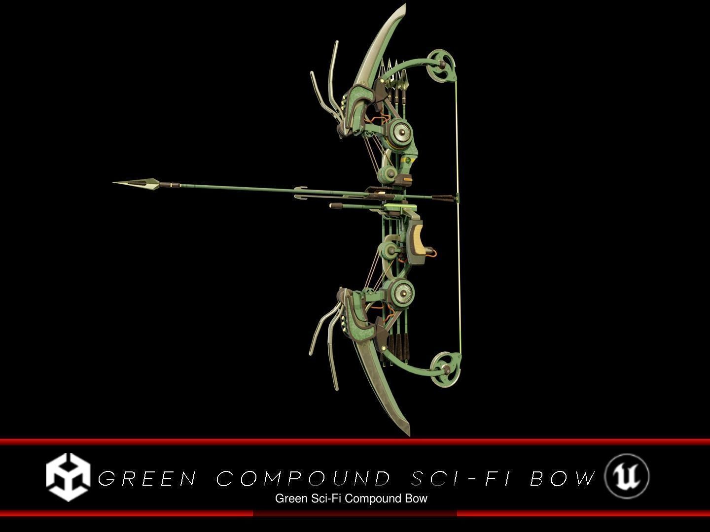 Sci-Fi Compound Bow Pack  3D Model Collection_10