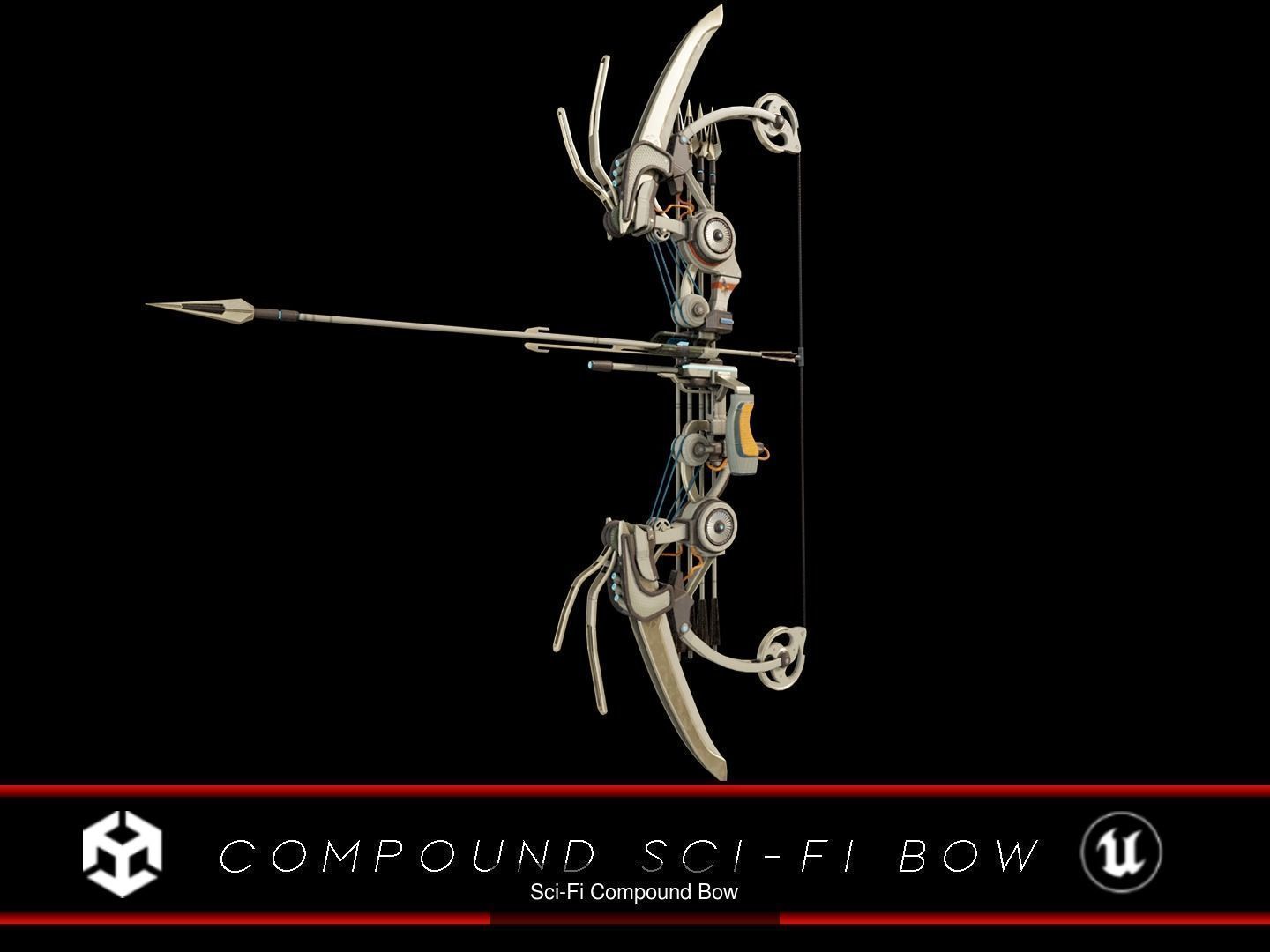 Sci-Fi Compound Bow Pack  3D Model Collection_8