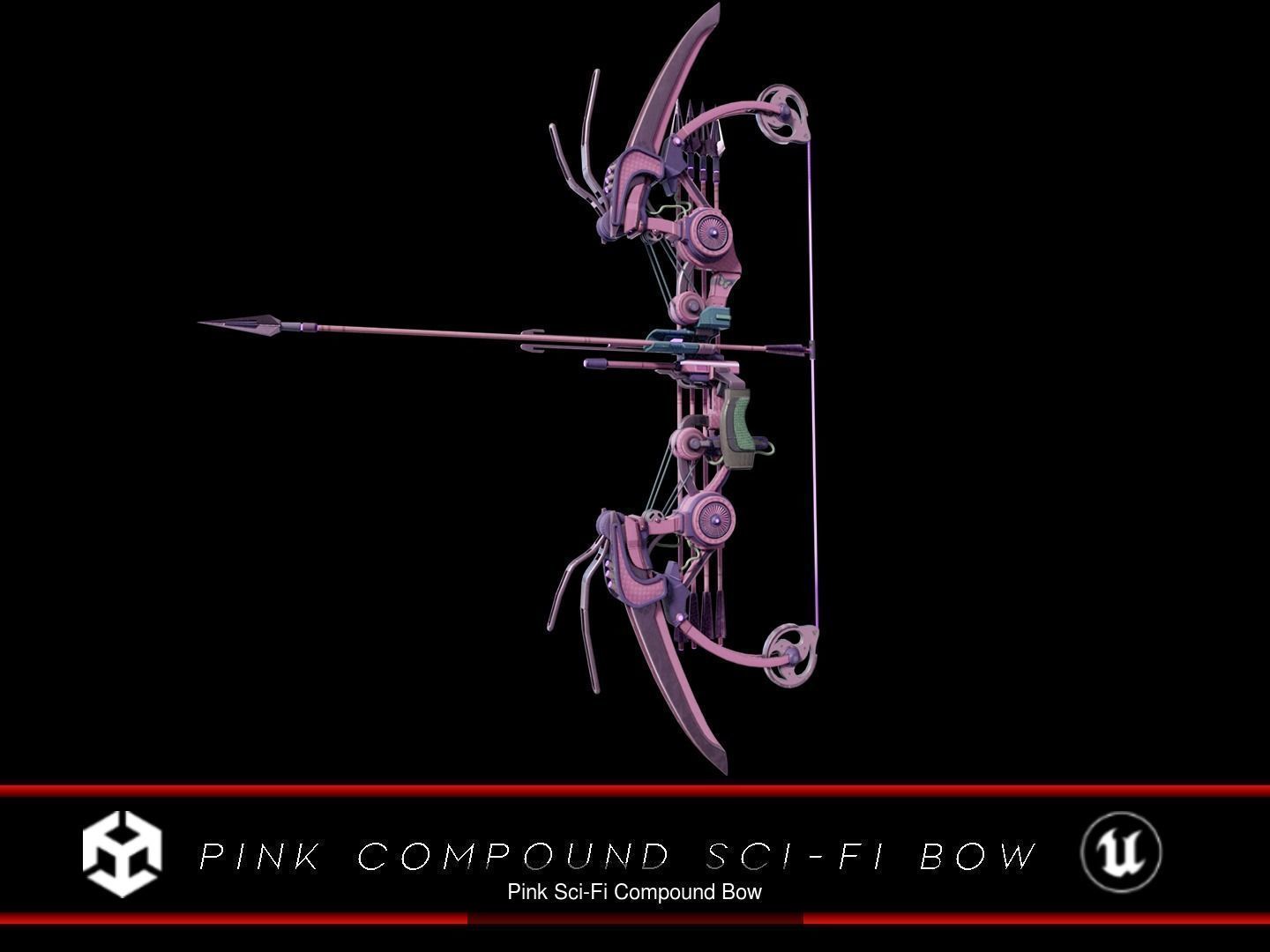 Sci-Fi Compound Bow Pack  3D Model Collection_11