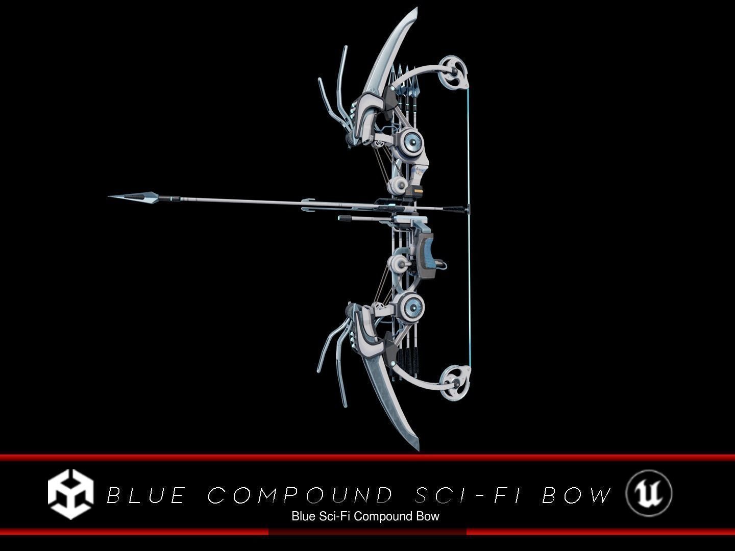 Sci-Fi Compound Bow Pack  3D Model Collection_9