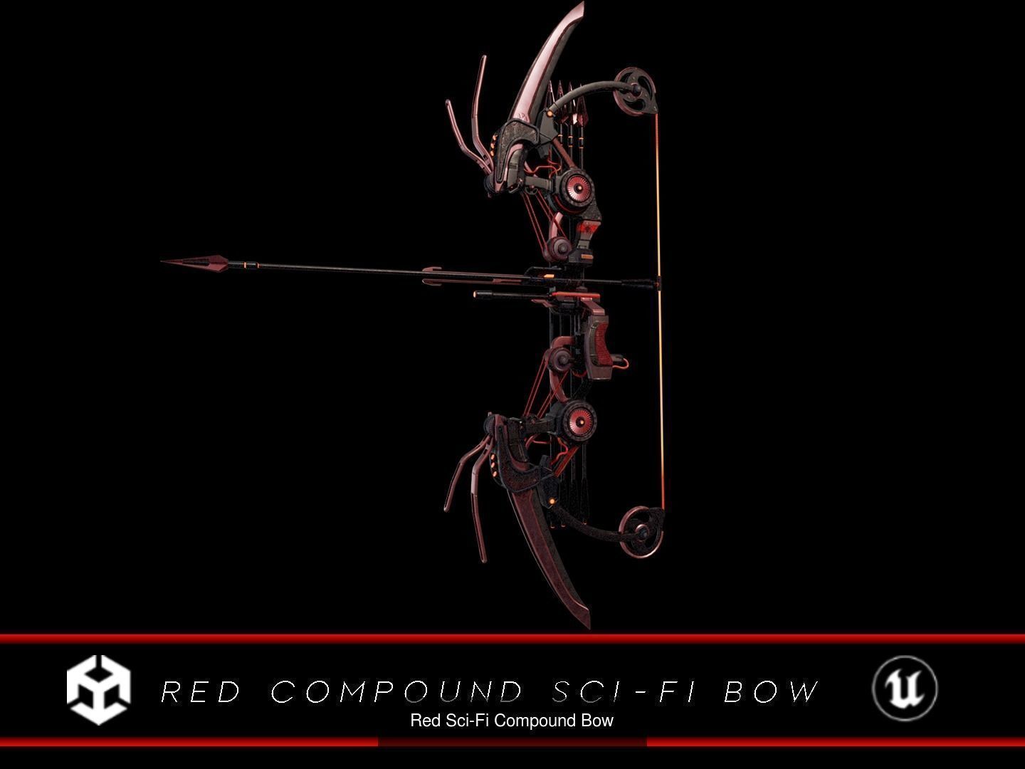 Sci-Fi Compound Bow Pack  3D Model Collection_7