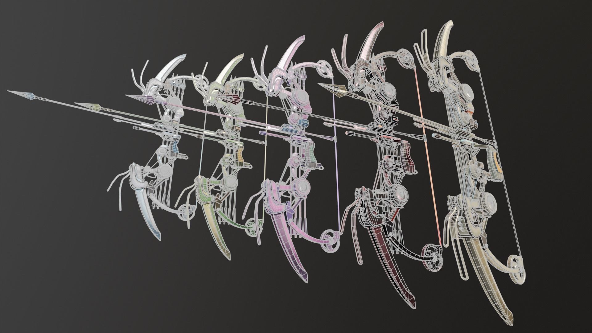 Sci-Fi Compound Bow Pack  3D Model Collection_20
