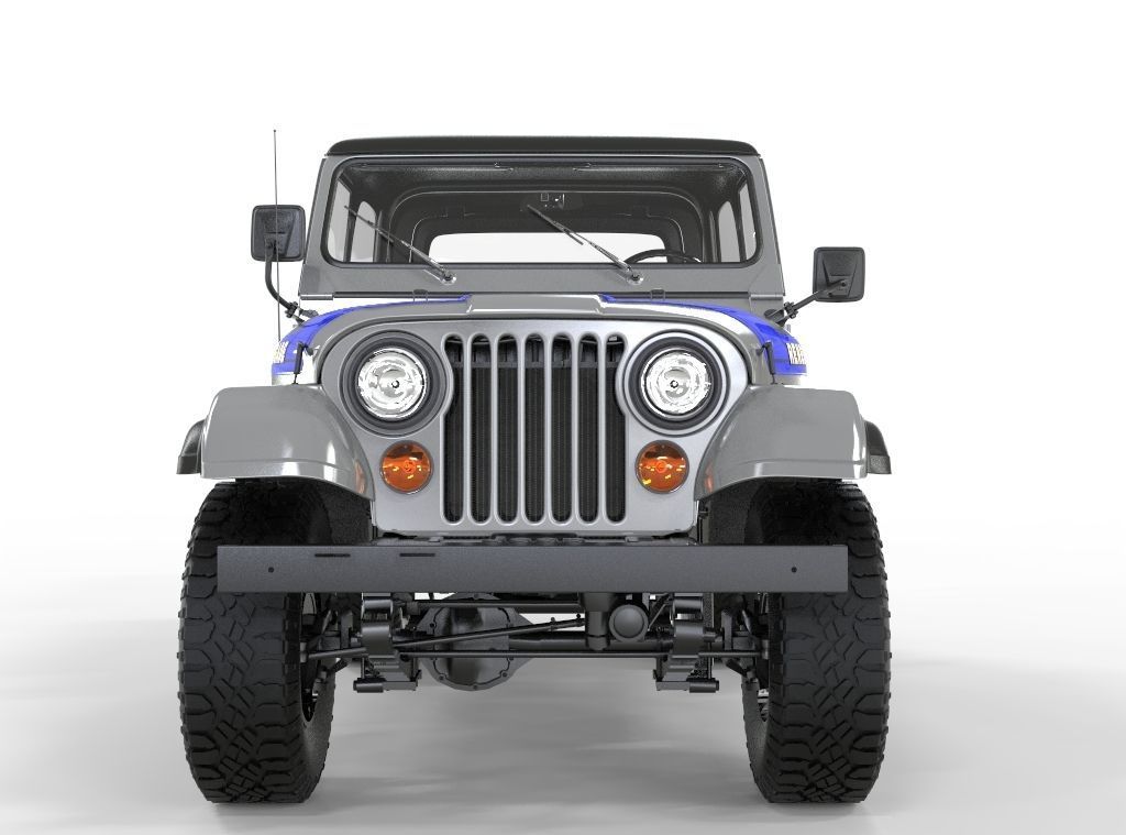 Jeep CJ7 1982 3D model_4
