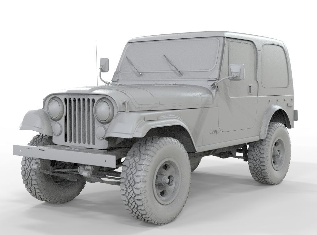Jeep CJ7 1982 3D model_16