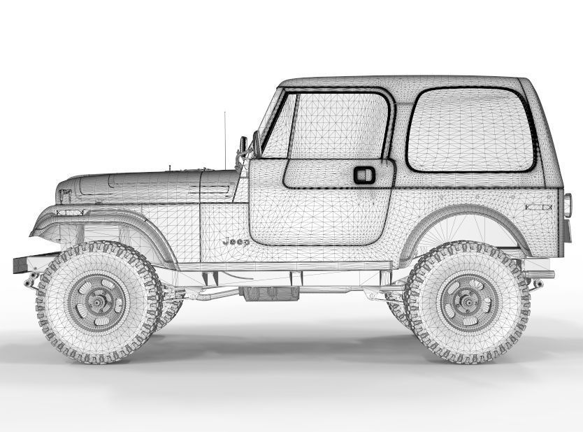 Jeep CJ7 1982 3D model_13