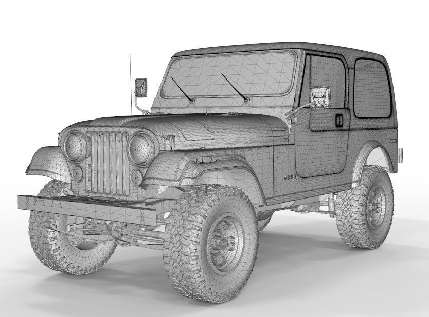 Jeep CJ7 1982 3D model_15