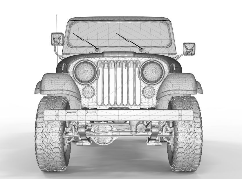 Jeep CJ7 1982 3D model_12